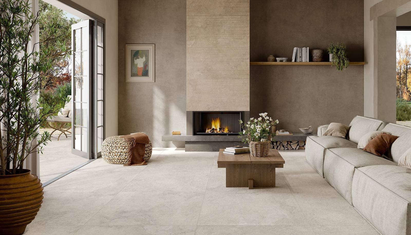 Rondine tiled living room